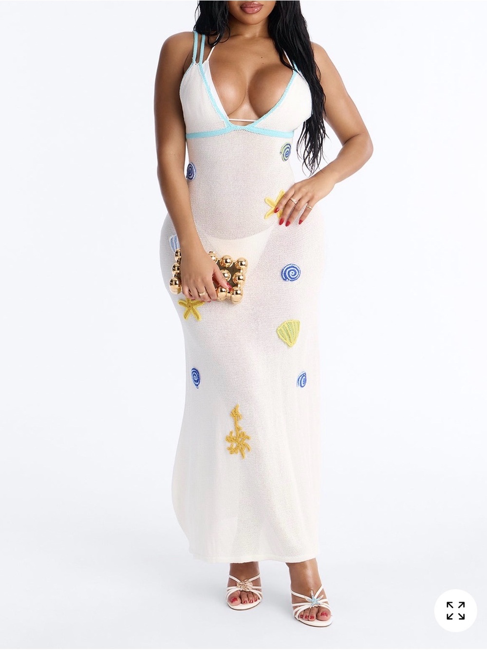 Beautiful Women’s Maxi Mesh Beach Cover-Up Dress